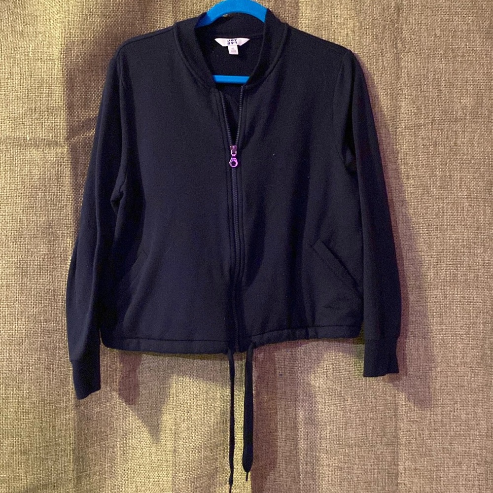Joy Lab navy blue cropped zip up sweatshirt - Size XL